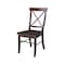 International Concepts Set of 2 X-Back Chairs with Solid Wood Seats, Rich Mocha C15-613P - alternate 1